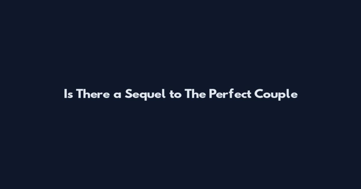 Is There a Sequel to The Perfect Couple