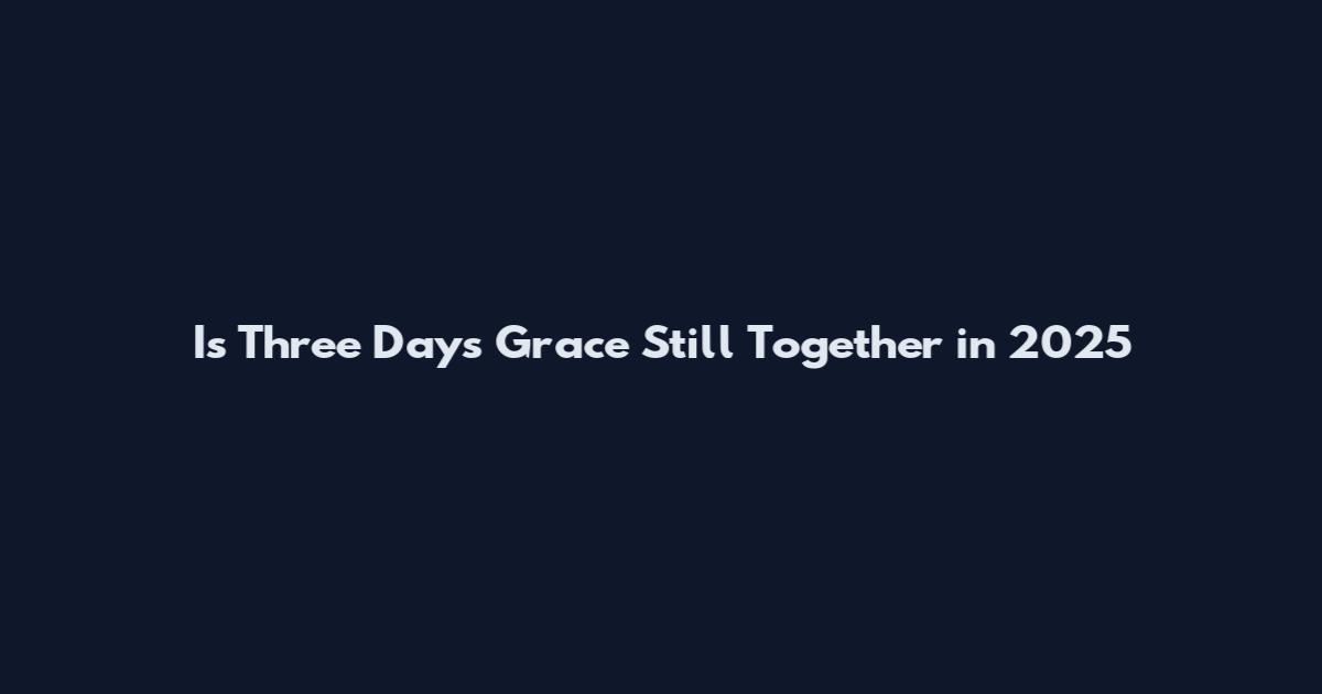Is Three Days Grace Still Together in 2025