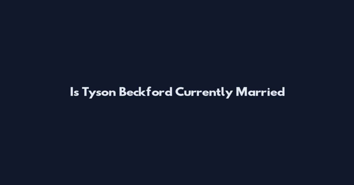 Is Tyson Beckford Currently Married