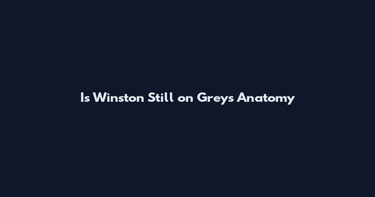 Is Winston Still on Grey's Anatomy