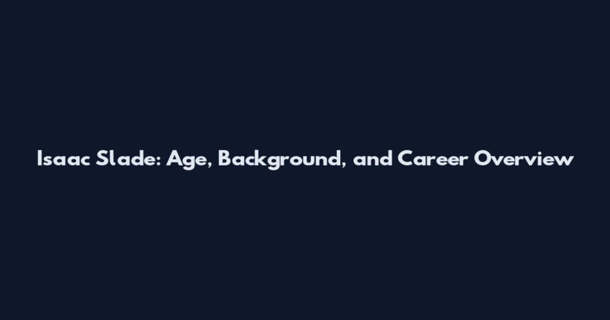 Isaac Slade: Age, Background, and Career Overview