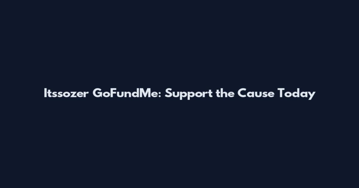 Itssozer GoFundMe: Support the Cause Today