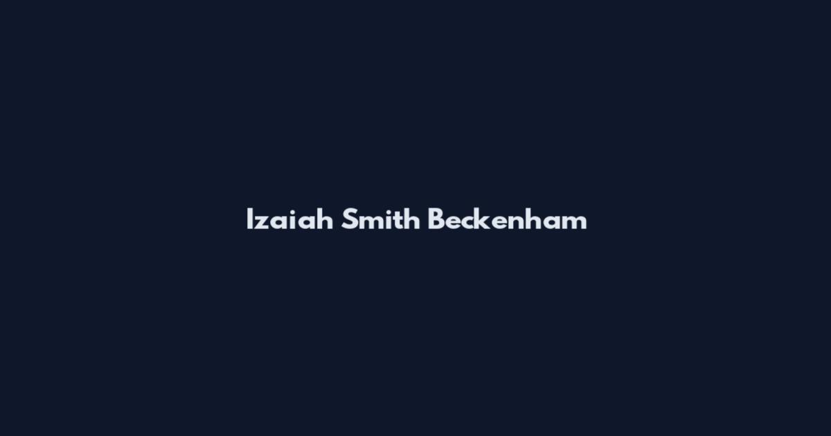 Izaiah Smith Beckenham