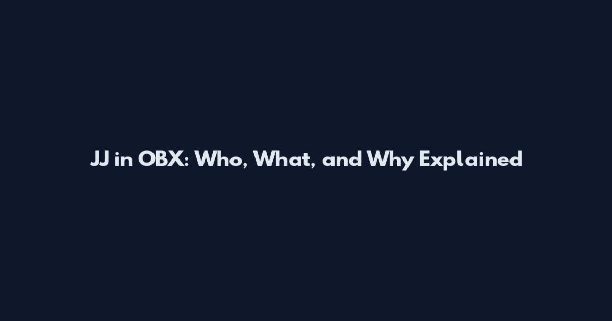 JJ in OBX: Who, What, and Why Explained