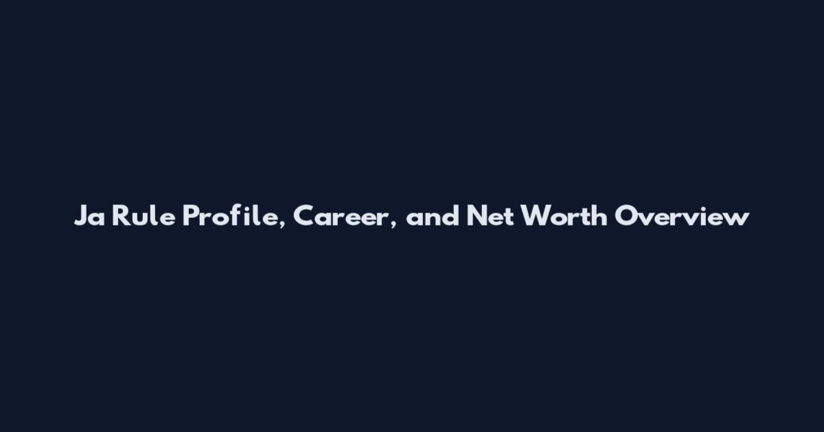 Ja Rule Profile, Career, and Net Worth Overview