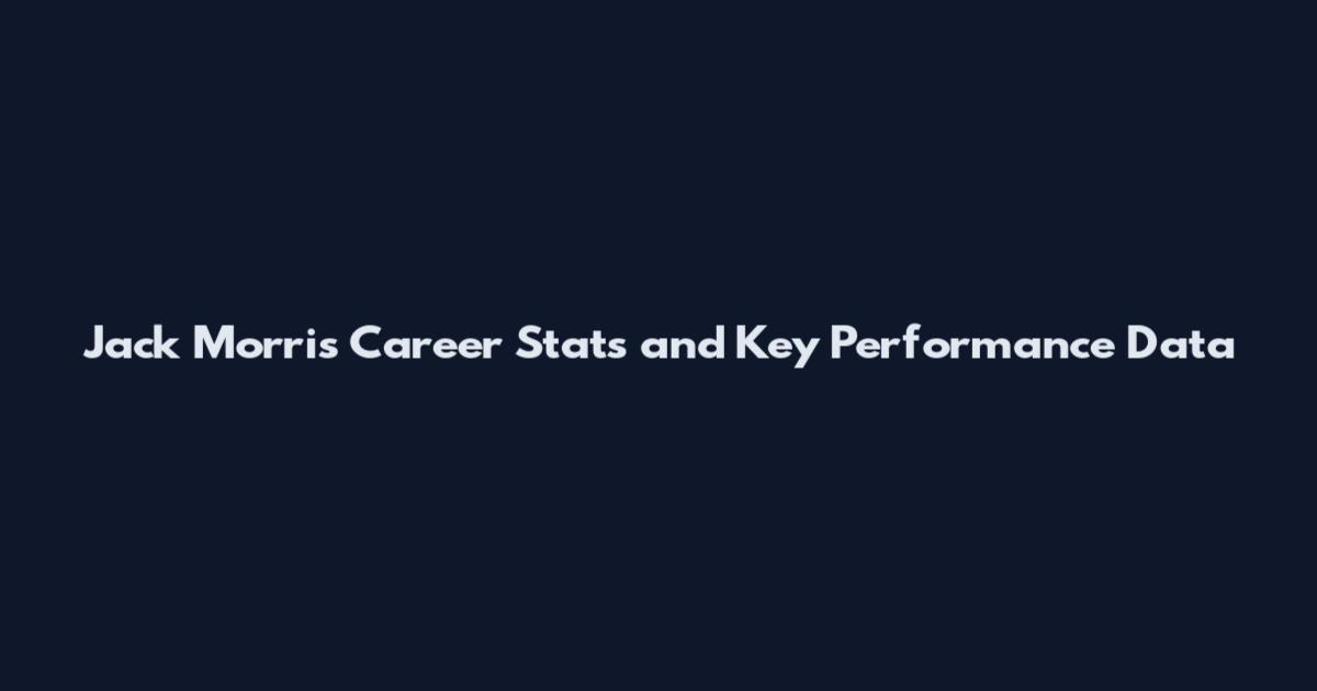 Jack Morris Career Stats and Key Performance Data