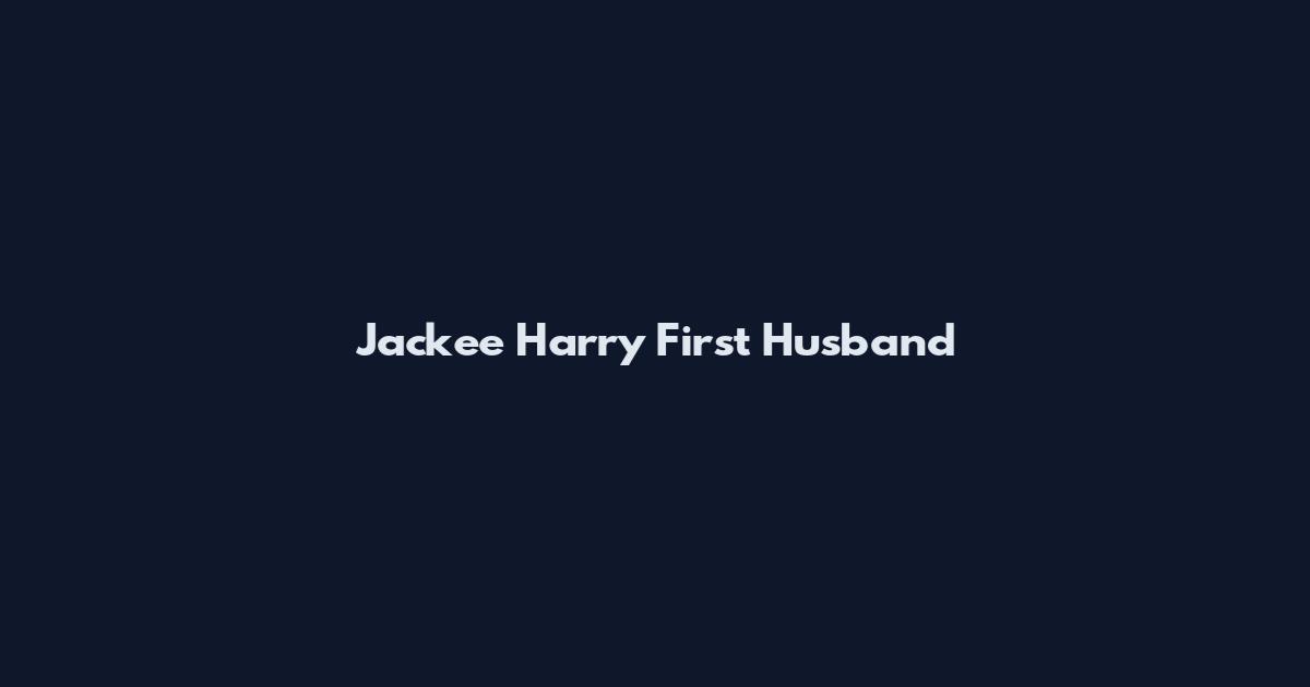 Jackee Harry First Husband