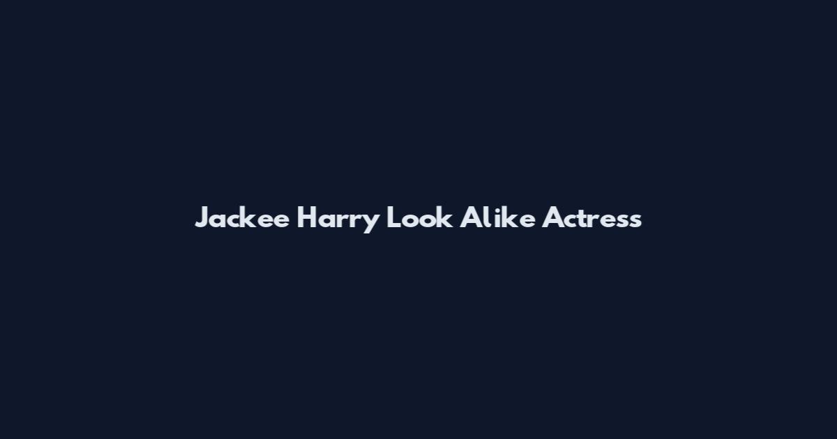 Jackee Harry Look Alike Actress