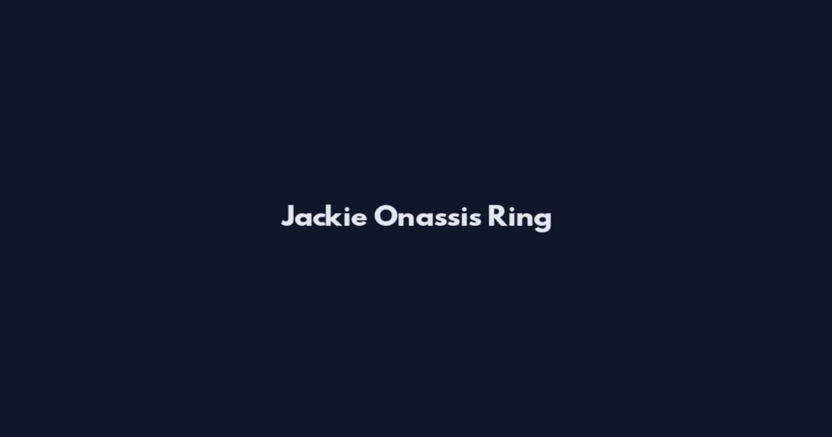 Jackie Onassis Ring