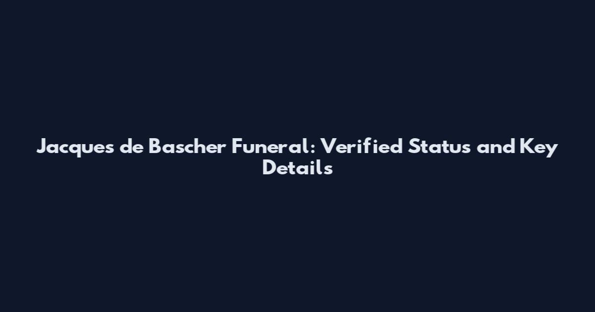 Jacques de Bascher Funeral: Verified Status and Key Details