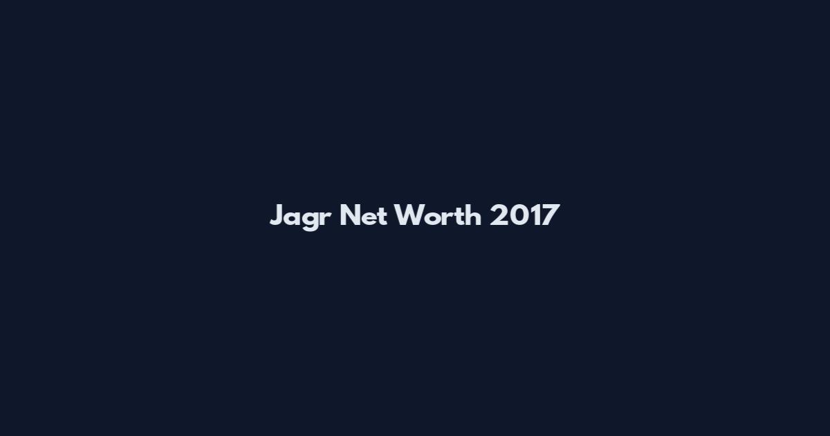 Jagr Net Worth 2017