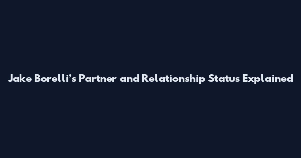 Jake Borelli’s Partner and Relationship Status Explained