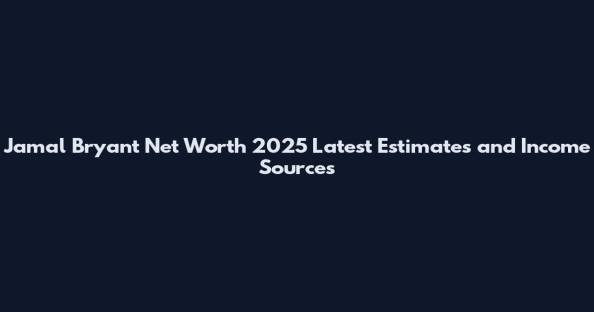 Jamal Bryant Net Worth 2025 Latest Estimates and Income Sources