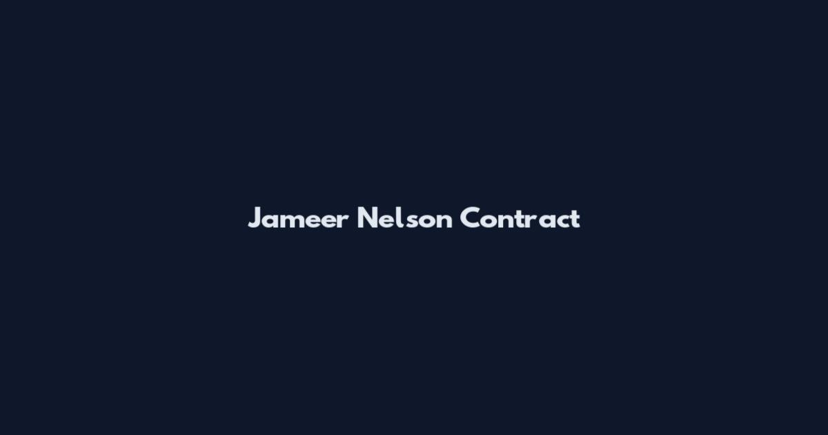 Jameer Nelson Contract