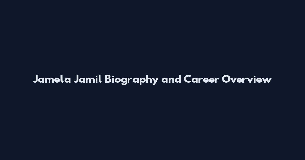 Jamela Jamil Biography and Career Overview