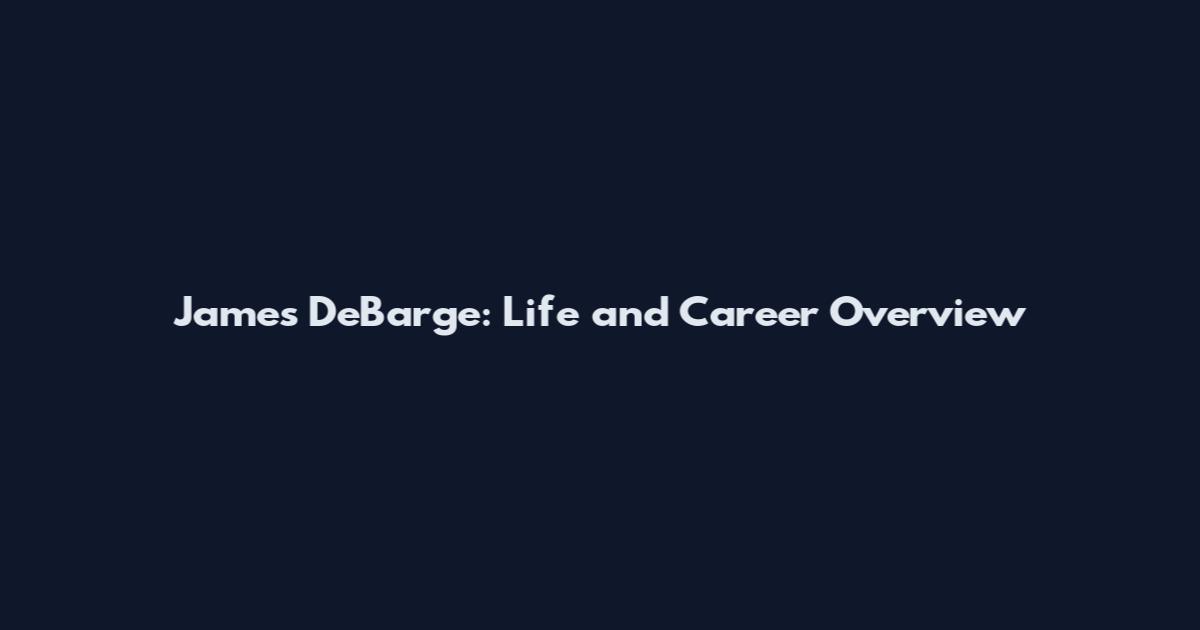 James DeBarge: Life and Career Overview