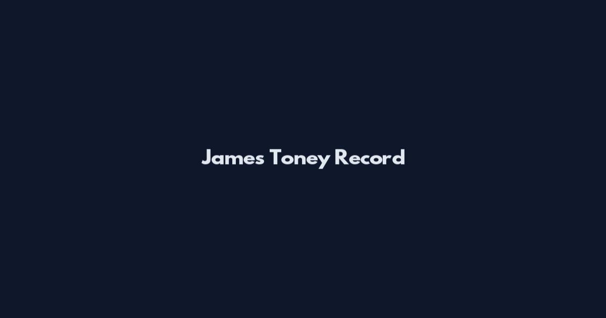 James Toney Record