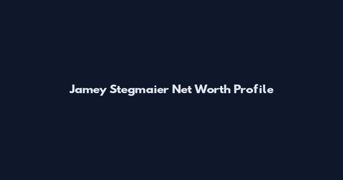 Jamey Stegmaier Net Worth Profile