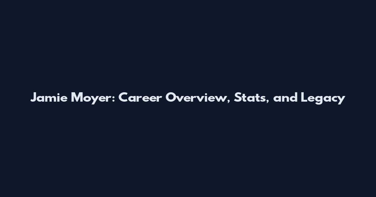 Jamie Moyer: Career Overview, Stats, and Legacy