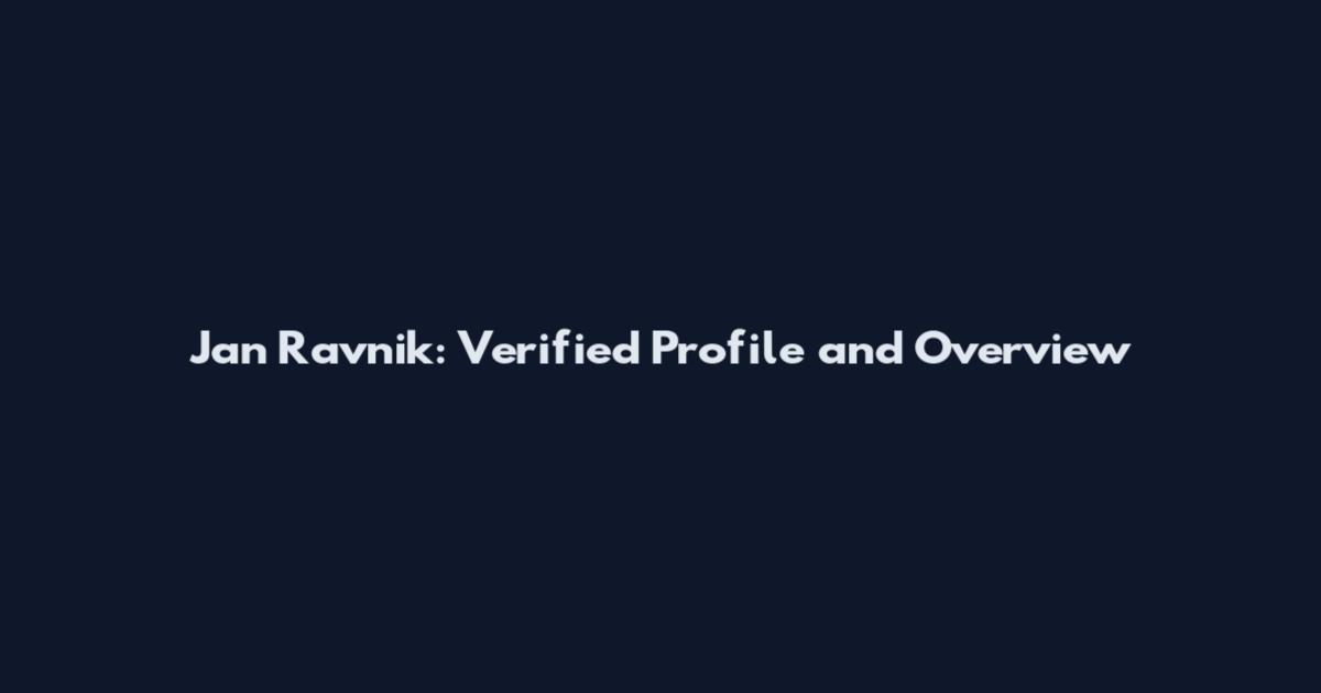 Jan Ravnik: Verified Profile and Overview