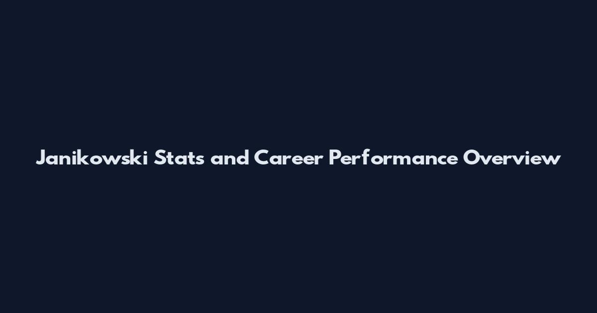 Janikowski Stats and Career Performance Overview