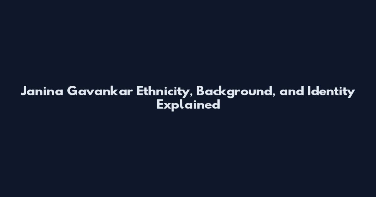 Janina Gavankar Ethnicity, Background, and Identity Explained