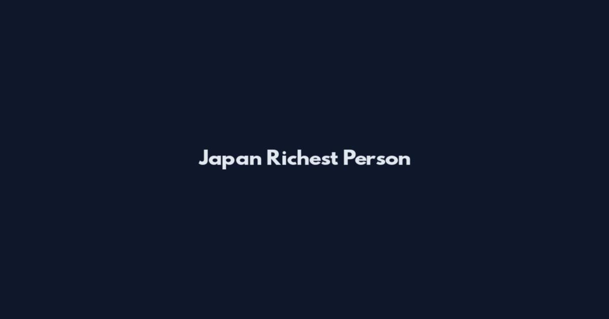 Japan Richest Person