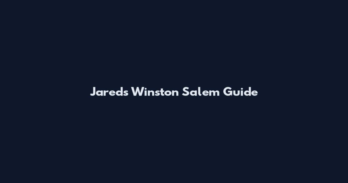 Jared's Winston Salem Guide