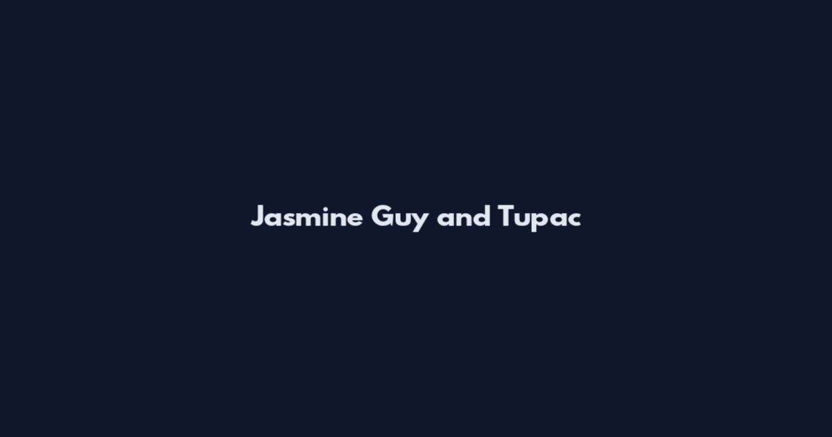 Jasmine Guy and Tupac