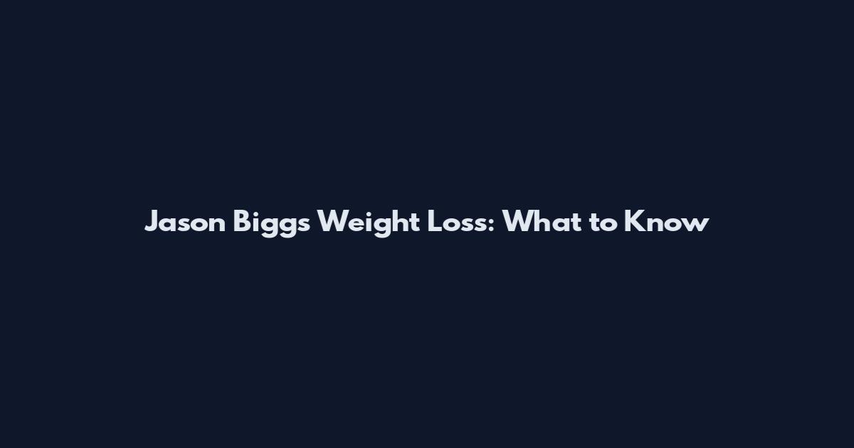 Jason Biggs Weight Loss: What to Know