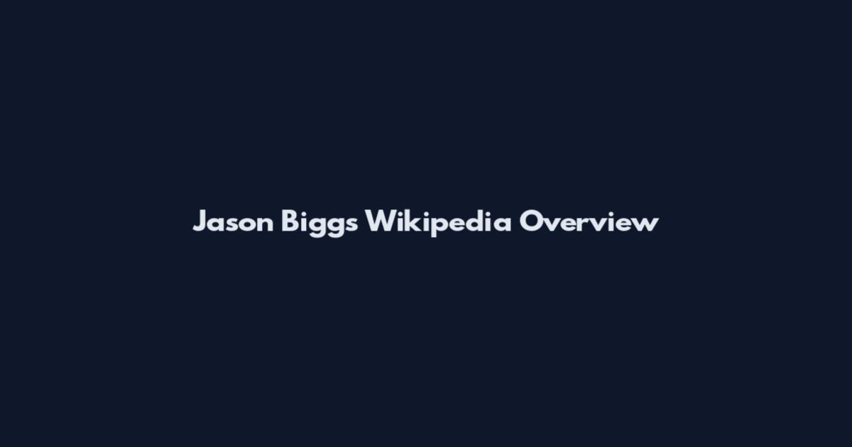 Jason Biggs Wikipedia Overview