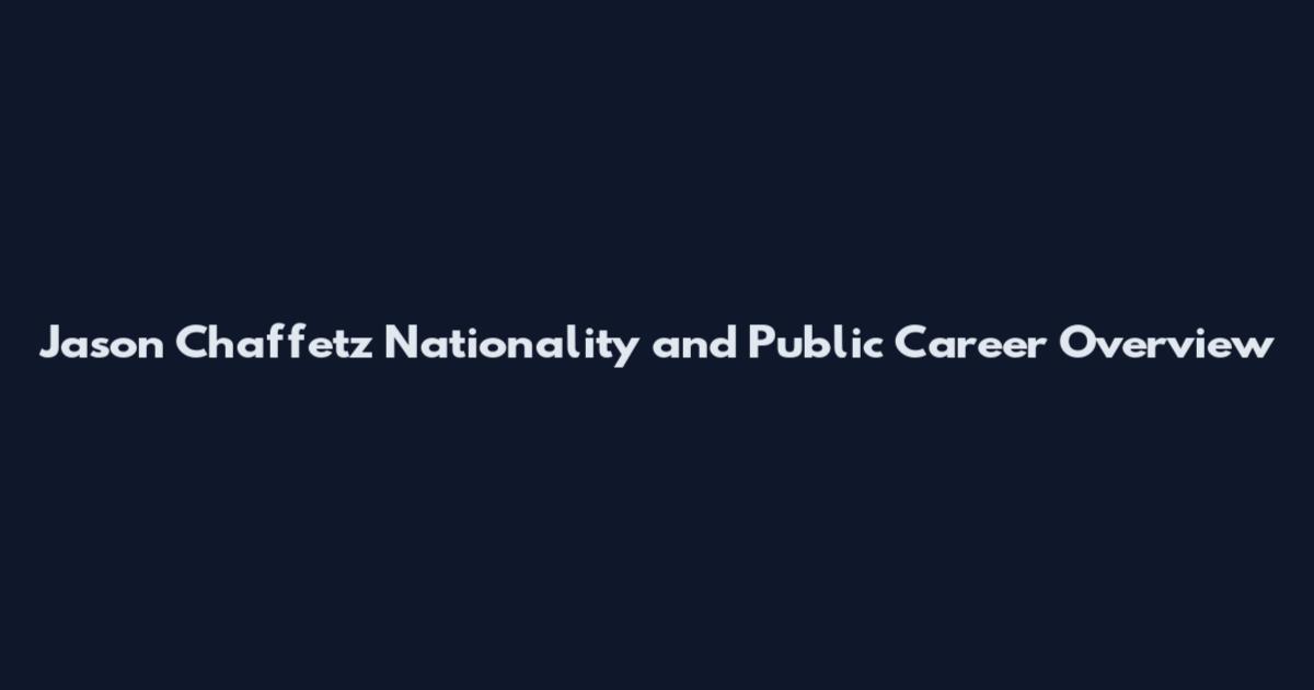 Jason Chaffetz Nationality and Public Career Overview