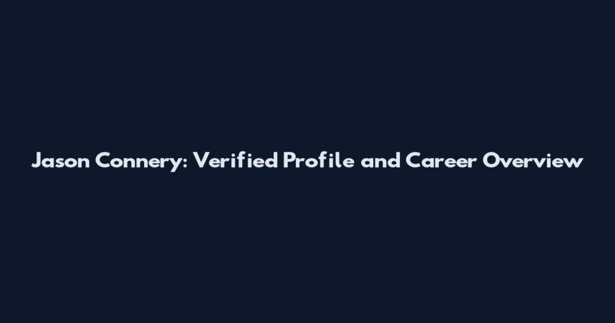 Jason Connery: Verified Profile and Career Overview