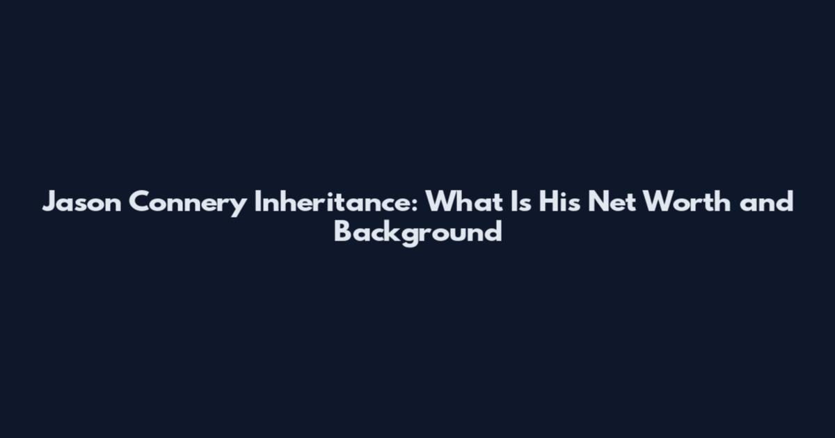 Jason Connery Inheritance: What Is His Net Worth and Background