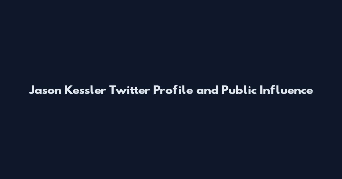 Jason Kessler Twitter Profile and Public Influence