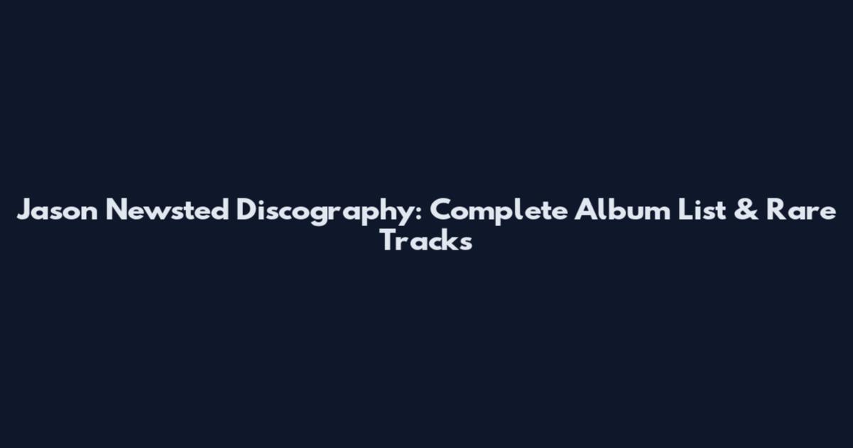 Jason Newsted Discography: Complete Album List & Rare Tracks