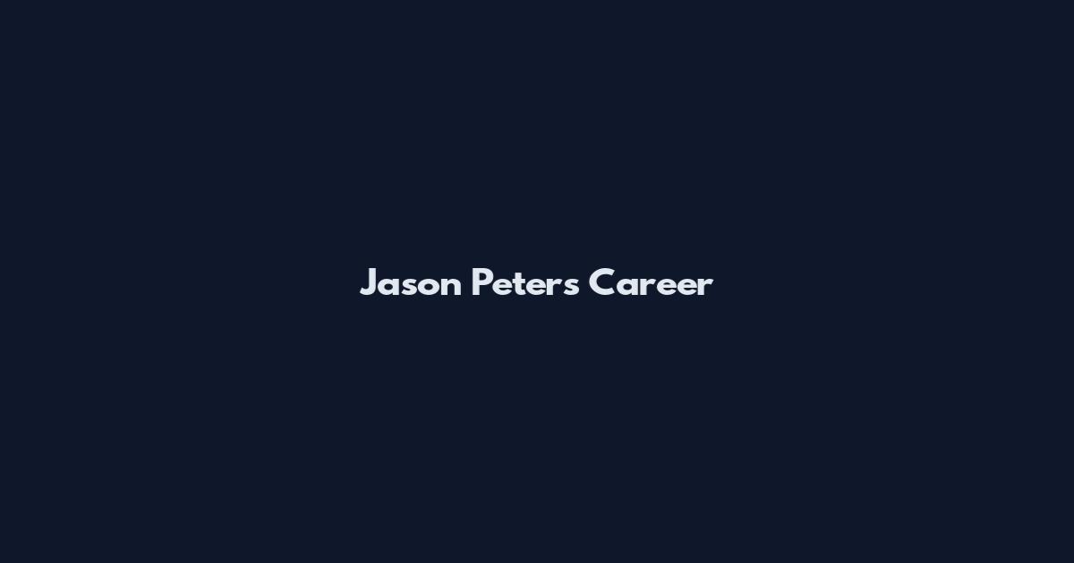 Jason Peters Career