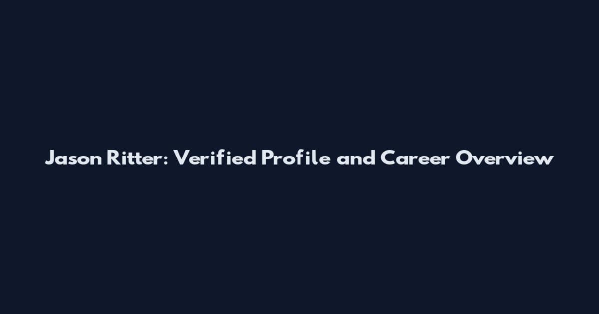 Jason Ritter: Verified Profile and Career Overview