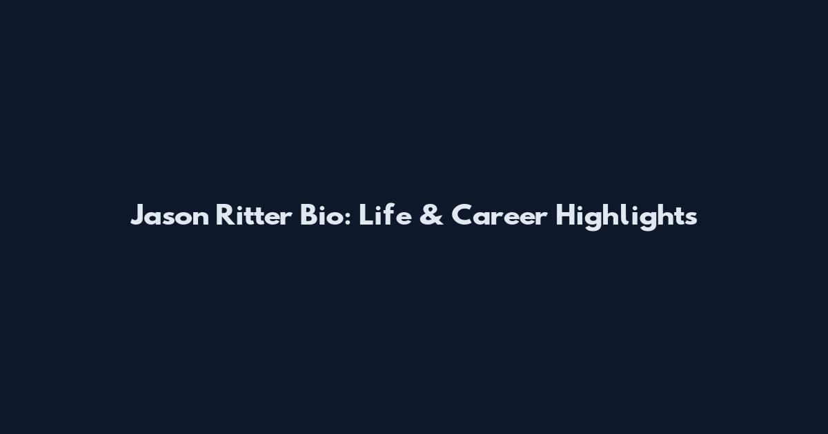 Jason Ritter Bio: Life & Career Highlights