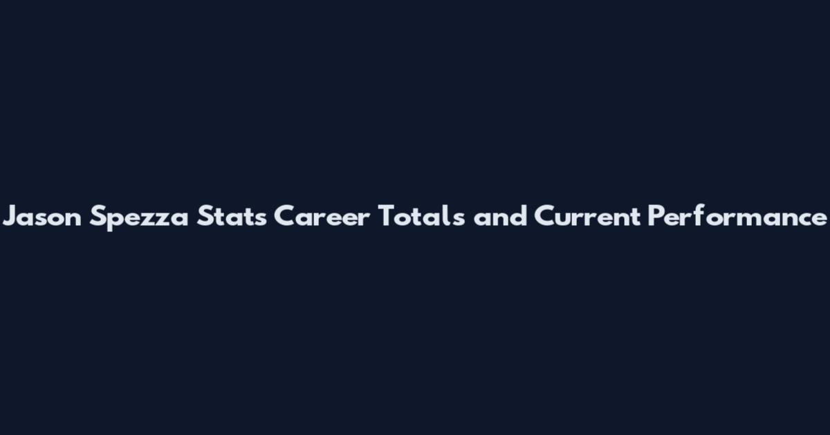 Jason Spezza Stats Career Totals and Current Performance