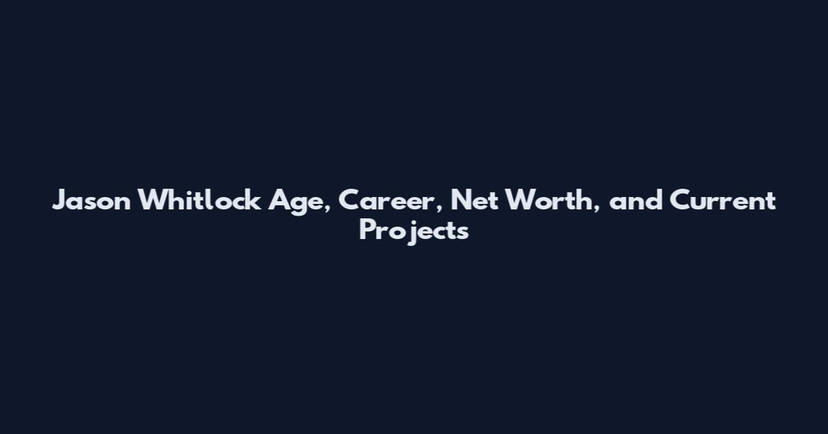 Jason Whitlock Age, Career, Net Worth, and Current Projects