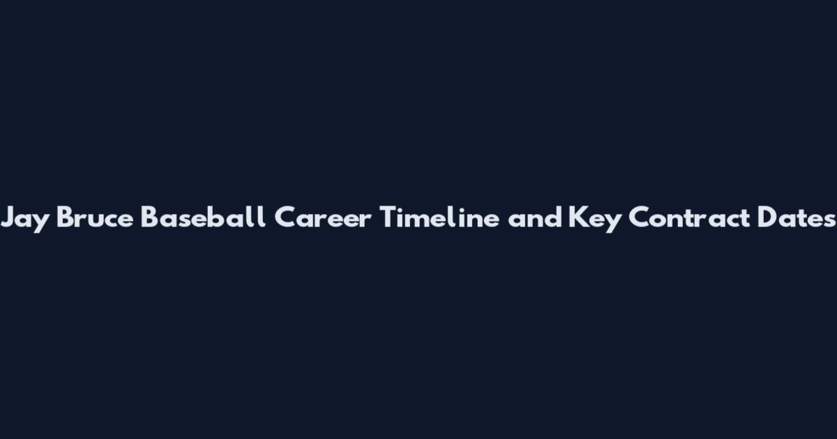 Jay Bruce Baseball Career Timeline and Key Contract Dates