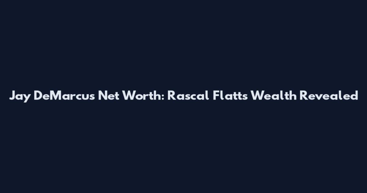 Jay DeMarcus Net Worth: Rascal Flatts' Wealth Revealed