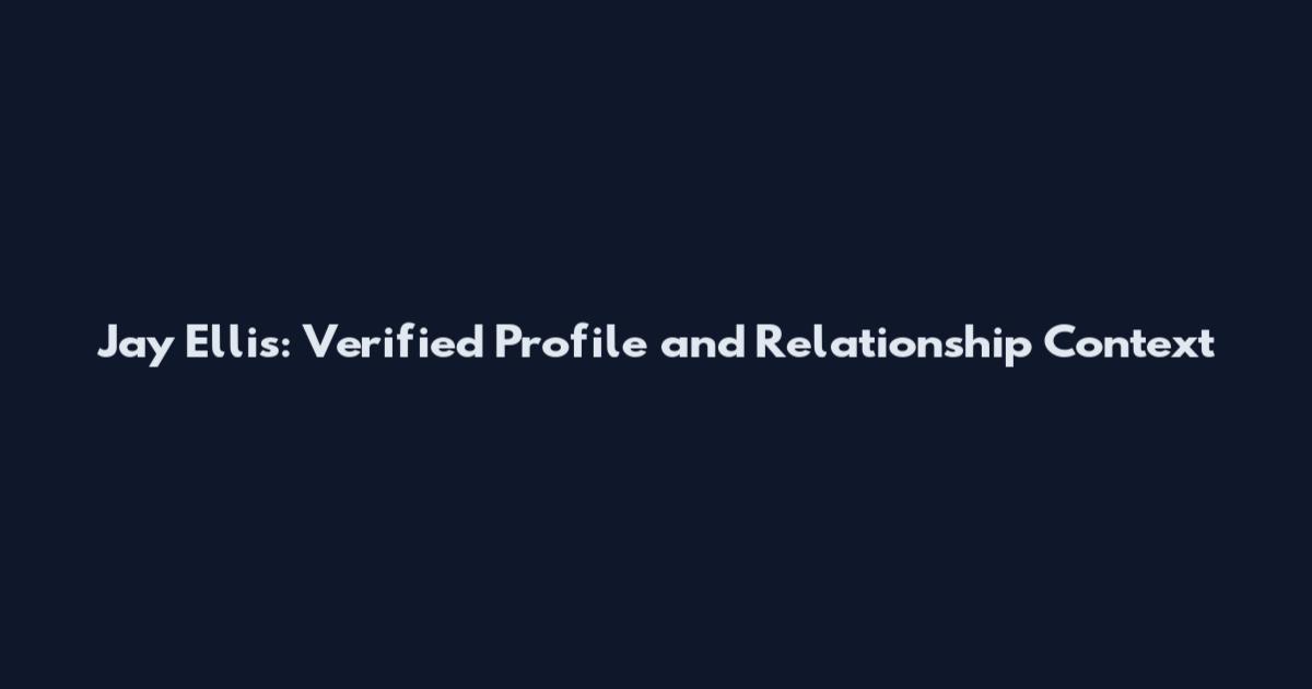 Jay Ellis: Verified Profile and Relationship Context