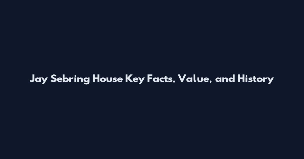 Jay Sebring House Key Facts, Value, and History