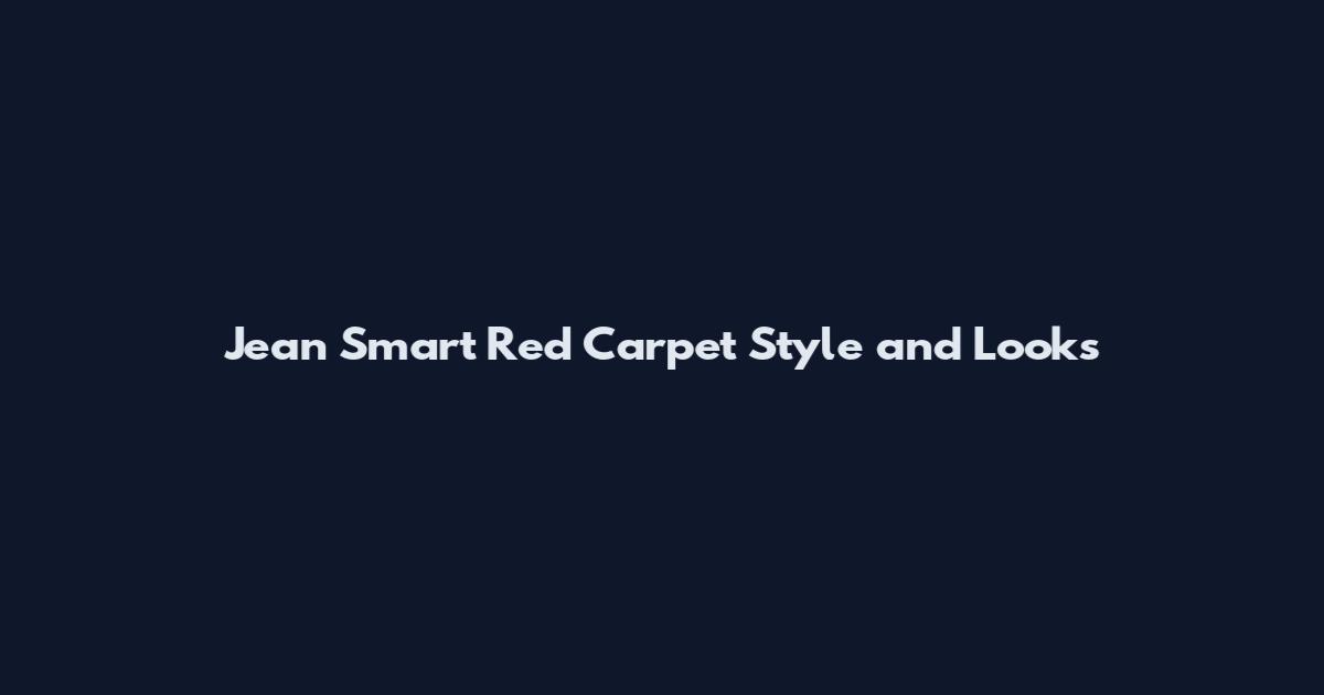 Jean Smart Red Carpet Style and Looks