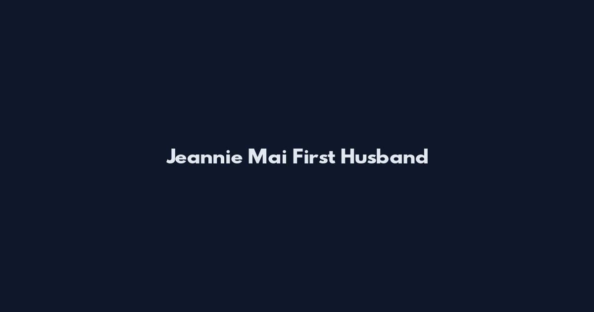 Jeannie Mai First Husband