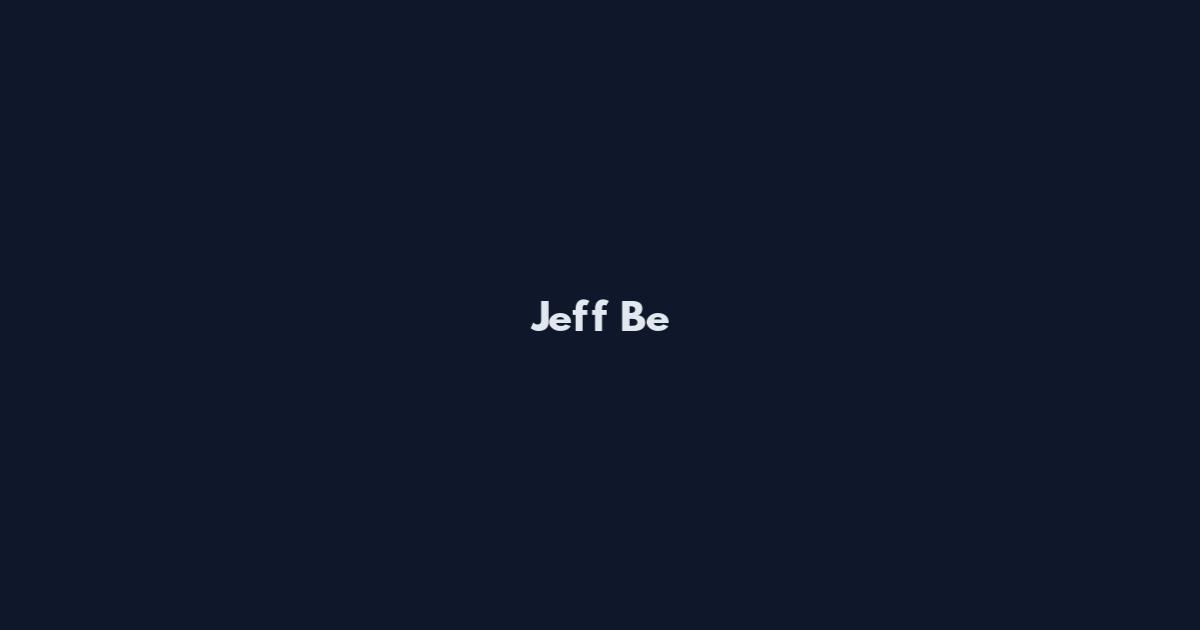 Jeff Be