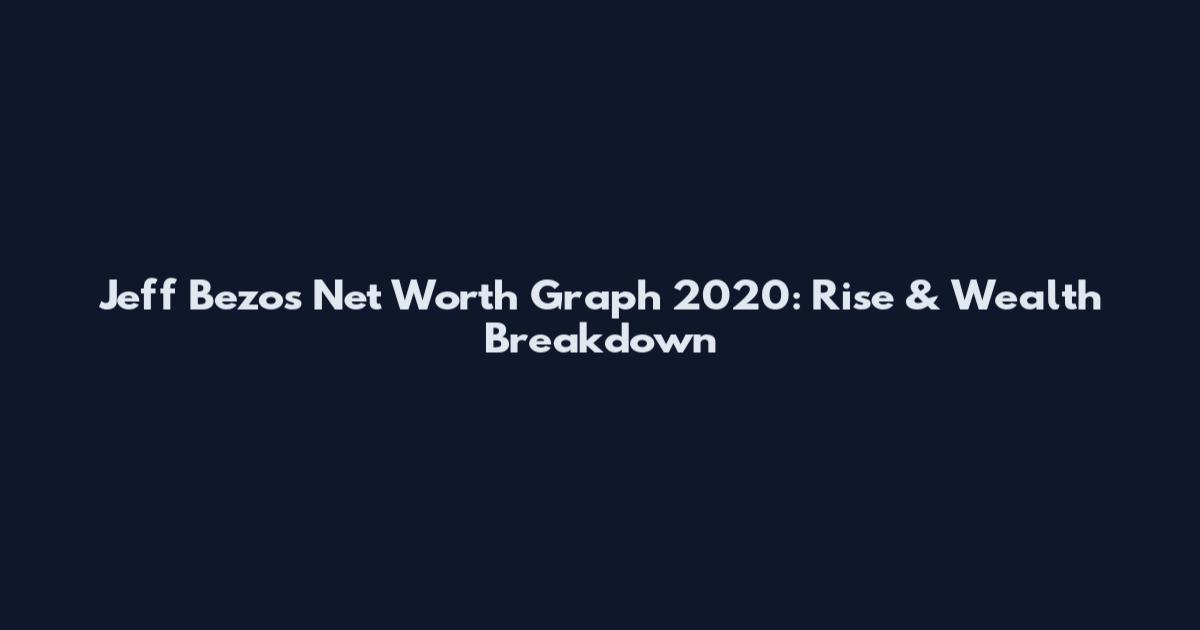 Jeff Bezos Net Worth Graph 2020: Rise & Wealth Breakdown