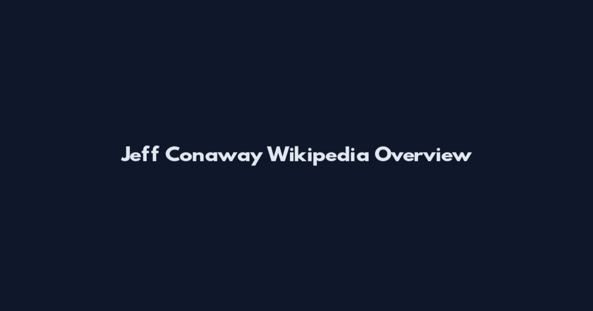 Jeff Conaway Wikipedia Overview